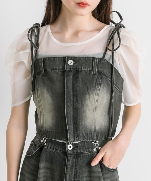 OLIVE des OLIVE(オリーブデオリーブ)の「ベーシックシアインナー 1041060750(Tシャツ/カットソー・レディース・ブラック/シルバー/オフホワイト/チャコールグレー・FREE)」の3枚目の写真