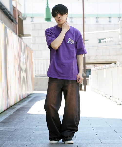 1111clothing(ワンフォークロージング)の「【unisex】NEW JACK アソート Tシャツ / ビッグシルエットTシャツ オーバーサイズ メンズ レディース(Tシャツ/カットソー・メンズ・ブラック系2/オレンジ系1/オレンジ系4/ブラック系3/ブラック系4/ホワイト系1/ホワイト系2/ホワイト系3/ホワイト系4/ブラック系1/パープル系2/パープル系3・ONESIZE(M))」の18枚目の写真