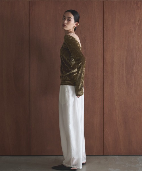 AIC.(エーアイシー)の「シアースリータックカーブシルエットパンツ(その他パンツ・レディース・ブラック/グレイッシュブルー/オフホワイト・FREE)」の13枚目の写真