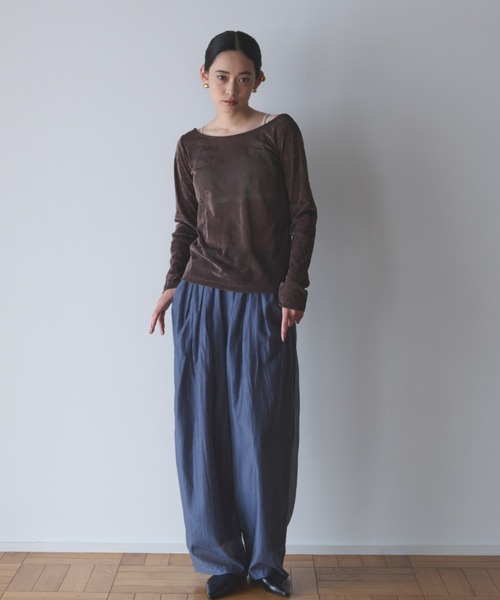 AIC.（エーアイシー）の「シアースリータックカーブシルエットパンツ（その他パンツ・レディース・ブラック/グレイッシュブルー/オフホワイト・FREE）」の8枚目の写真