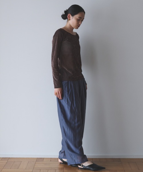AIC.（エーアイシー）の「シアースリータックカーブシルエットパンツ（その他パンツ・レディース・ブラック/グレイッシュブルー/オフホワイト・FREE）」の11枚目の写真