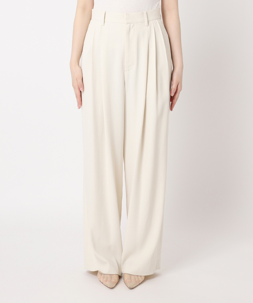Plage Tuck Relax パンツ　36 セール】Georgette Tuck パンツ（スラックス）｜Plage