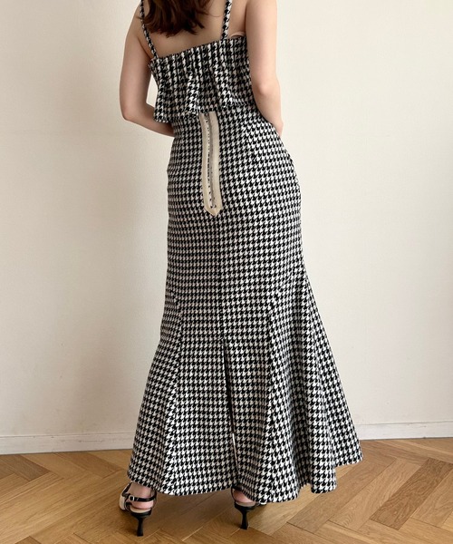 ME COUTURE（ミークチュール）の「ハウンドトゥースセットマーメイドスカート（ワンピース・レディース・ピンク/ライトグレー/ブラック・1/0）」の22枚目の写真