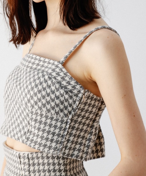 ME COUTURE（ミークチュール）の「ハウンドトゥースセットマーメイドスカート（ワンピース・レディース・ピンク/ライトグレー/ブラック・1/0）」の9枚目の写真