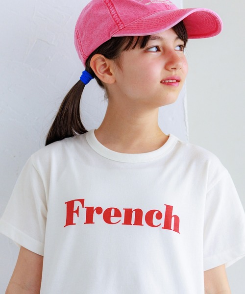 coca(coca)(コカ)の「キッズ ドッキングフリルロゴTシャツ(Tシャツ/カットソー・キッズ・ホワイト/ブラック・120/130/140/150)」の8枚目の写真