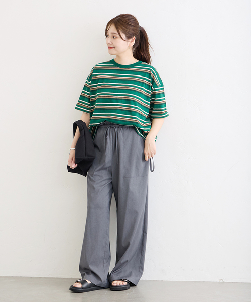 JOURNAL STANDARD（ジャーナルスタンダード）の「《追加3》アセジミボウシテンジクロールアップT（Tシャツ/カットソー・レディース・ホワイト/ブラック/グレー/イエロー・FREE）」の11枚目の写真