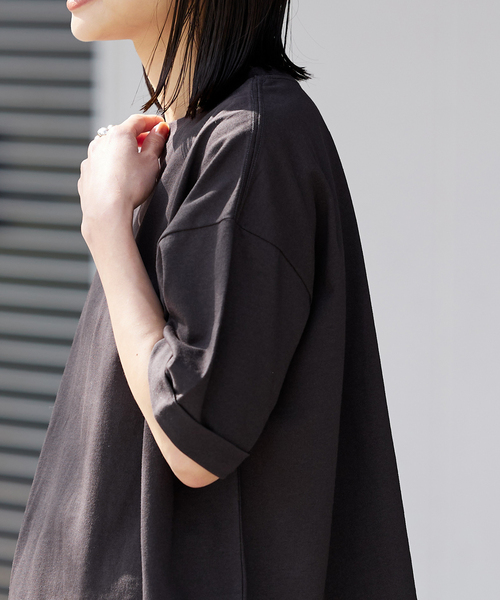 JOURNAL STANDARD（ジャーナルスタンダード）の「《追加3》アセジミボウシテンジクロールアップT（Tシャツ/カットソー・レディース・ホワイト/ブラック/グレー/イエロー・FREE）」の18枚目の写真