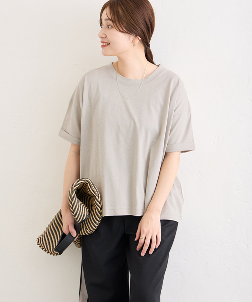 JOURNAL STANDARD（ジャーナルスタンダード）の「《追加3》アセジミボウシテンジクロールアップT（Tシャツ/カットソー・レディース・ホワイト/ブラック/グレー/イエロー・FREE）」の20枚目の写真