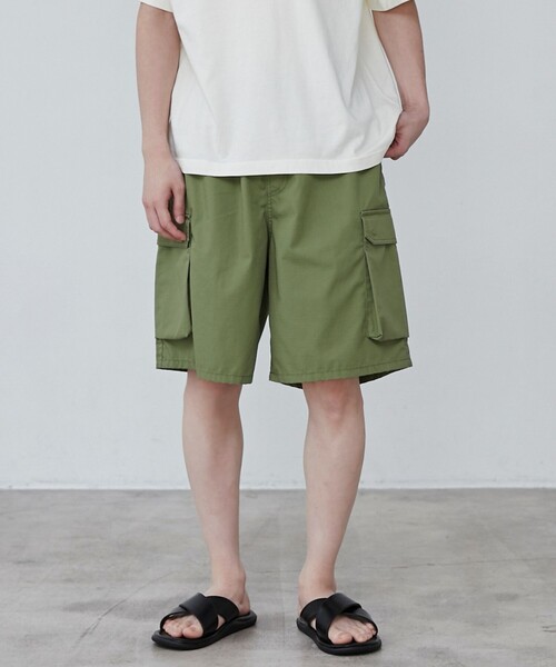 coen（コーエン）の「ウォッシュドリップカーゴショーツ（カーゴパンツ・メンズ・ブラック/オリーブ・M/L）」の20枚目の写真