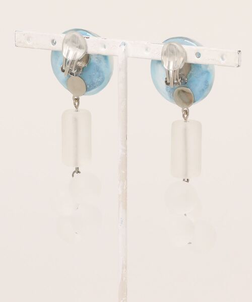 tone(トーン)の「【joesstyle】*Glass Earrings*ハンドアート×フロストパーツの大きなイヤリング(MA)(ピアス(片耳用)・レディース・マルチ・FREE)」の8枚目の写真