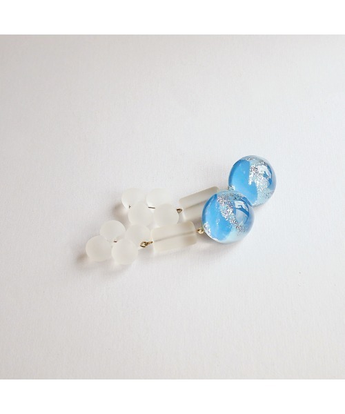 tone(トーン)の「【joesstyle】*Glass Earrings*ハンドアート×フロストパーツの大きなイヤリング(MA)(ピアス(片耳用)・レディース・マルチ・FREE)」の6枚目の写真
