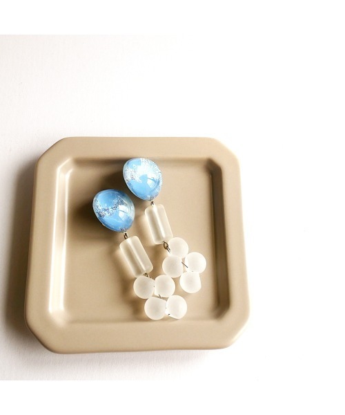 tone(トーン)の「【joesstyle】*Glass Earrings*ハンドアート×フロストパーツの大きなイヤリング(MA)(ピアス(片耳用)・レディース・マルチ・FREE)」の7枚目の写真