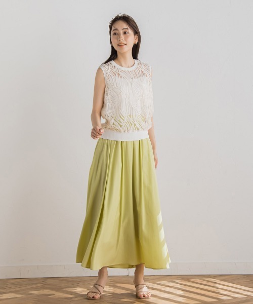 Droite lautreamont(ドロワットロートレアモン)の「刺繍レーストップス(Tシャツ/カットソー・レディース・オフホワイト/ブラック・M)」の7枚目の写真