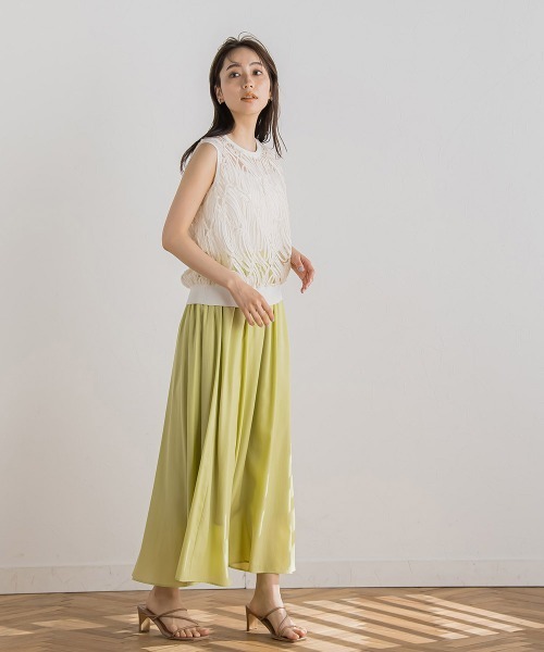Droite lautreamont(ドロワットロートレアモン)の「刺繍レーストップス(Tシャツ/カットソー・レディース・オフホワイト/ブラック・M)」の18枚目の写真