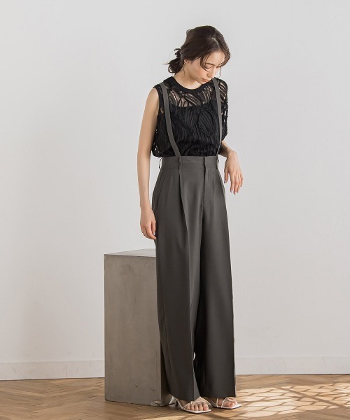 Droite lautreamont(ドロワットロートレアモン)の「刺繍レーストップス(Tシャツ/カットソー・レディース・オフホワイト/ブラック・M)」の22枚目の写真