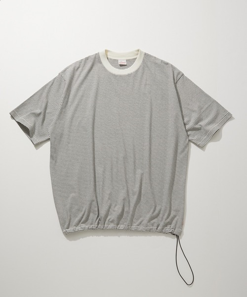 Healthknit NARROW BORDER JERSEY S/S ドローコード ワイド