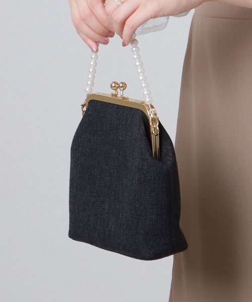 Lace Ladies(レースレディース)の「パール ストラップ付き 3WAY コンパクト がま口 バッグ(クラッチバッグ・レディース・ブルー/アイボリー/ブラック・FREE)」の19枚目の写真
