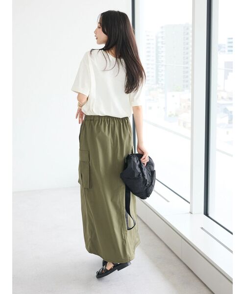 CRAFT STANDARD BOUTIQUE(クラフトスタンダードブティック)の「カーゴバルーンナロースカート(スカート・レディース・カーキ/チャコールグレー/グレイッシュベージュ・FREE)」の14枚目の写真