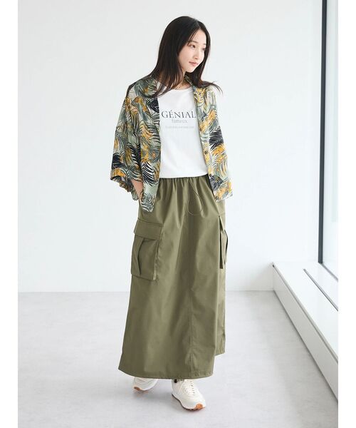 CRAFT STANDARD BOUTIQUE(クラフトスタンダードブティック)の「カーゴバルーンナロースカート(スカート・レディース・カーキ/チャコールグレー/グレイッシュベージュ・FREE)」の15枚目の写真