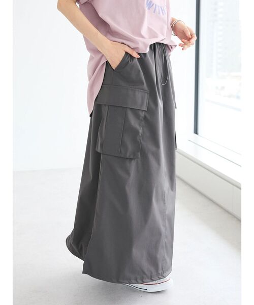 CRAFT STANDARD BOUTIQUE(クラフトスタンダードブティック)の「カーゴバルーンナロースカート(スカート・レディース・カーキ/チャコールグレー/グレイッシュベージュ・FREE)」の19枚目の写真