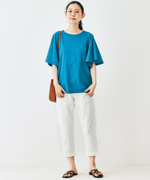 and myera（アンド マイラ）の「ａｎｄ　ｍｙｅｒａ　フレア袖のＴシャツ（Tシャツ/カットソー・レディース・ネイビー/ブルー/チャコールグレー・X-LARGE/LARGE/MEDIUM/SMALL）」の21枚目の写真