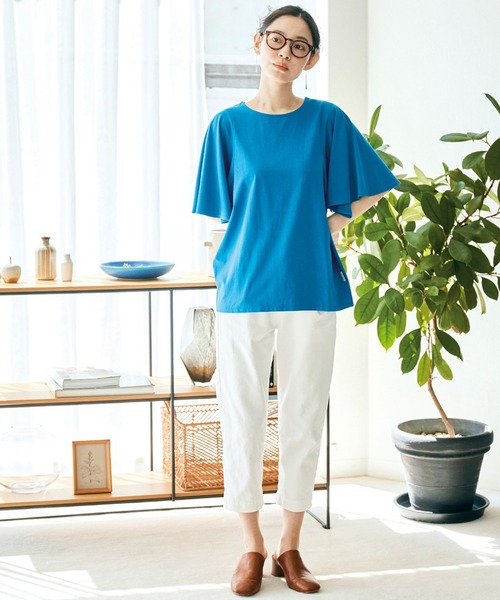 and myera（アンド マイラ）の「ａｎｄ　ｍｙｅｒａ　フレア袖のＴシャツ（Tシャツ/カットソー・レディース・ネイビー/ブルー/チャコールグレー・X-LARGE/LARGE/MEDIUM/SMALL）」の16枚目の写真