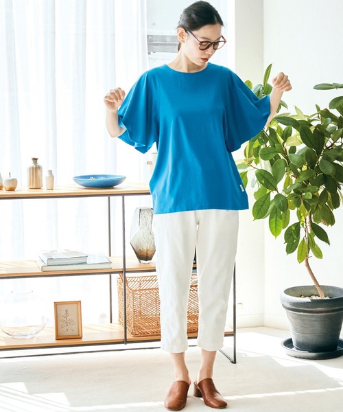 and myera（アンド マイラ）の「ａｎｄ　ｍｙｅｒａ　フレア袖のＴシャツ（Tシャツ/カットソー・レディース・ネイビー/ブルー/チャコールグレー・X-LARGE/LARGE/MEDIUM/SMALL）」の17枚目の写真