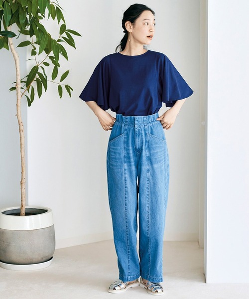 and myera（アンド マイラ）の「ａｎｄ　ｍｙｅｒａ　フレア袖のＴシャツ（Tシャツ/カットソー・レディース・ネイビー/ブルー/チャコールグレー・X-LARGE/LARGE/MEDIUM/SMALL）」の11枚目の写真