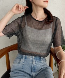 【ZOZO限定商品】ラメプリーツシアートップス