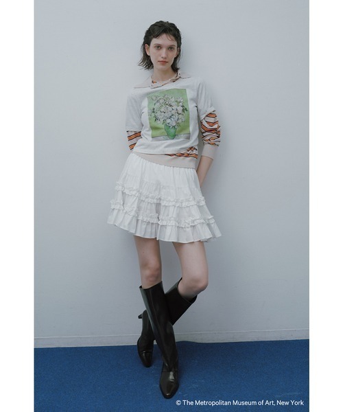 LILY BROWN（リリーブラウン）の「【The Metropolitan Museum of Art】バリエーションリンガーTシャツ（Tシャツ/カットソー・レディース・ネイビー/ライトグレー/ライトブルー/アイボリー・FREE）」の7枚目の写真