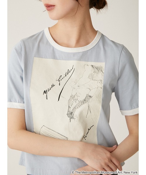 LILY BROWN（リリーブラウン）の「【The Metropolitan Museum of Art】バリエーションリンガーTシャツ（Tシャツ/カットソー・レディース・ネイビー/ライトグレー/ライトブルー/アイボリー・FREE）」の15枚目の写真