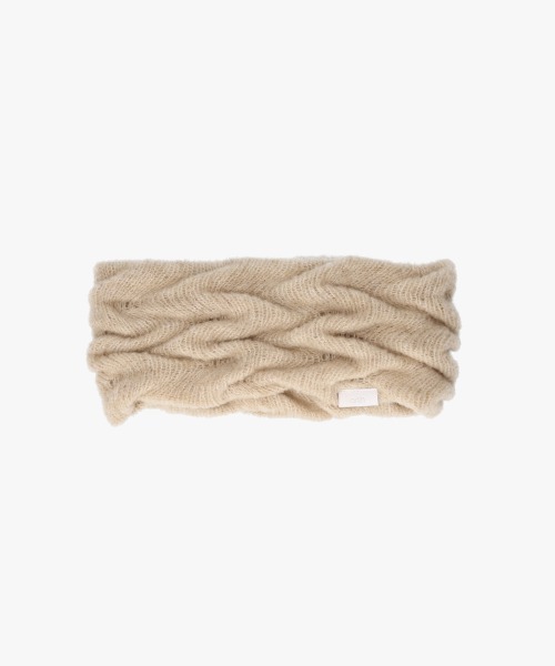 arth(アース)の「arth Wave Knit Headband / アース(ニットキャップ/ビーニー・レディース・ダークグレー/ピンク/ライトベージュ・FREE)」の7枚目の写真