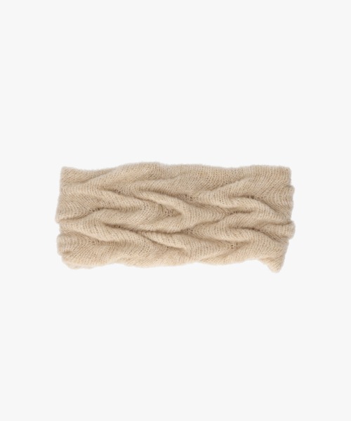 arth(アース)の「arth Wave Knit Headband / アース(ニットキャップ/ビーニー・レディース・ダークグレー/ピンク/ライトベージュ・FREE)」の8枚目の写真