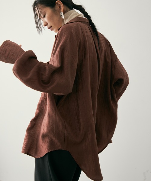 DFFUR.（ディフル）の「ニュアンスサテンオープンカラーシャツ（シャツ