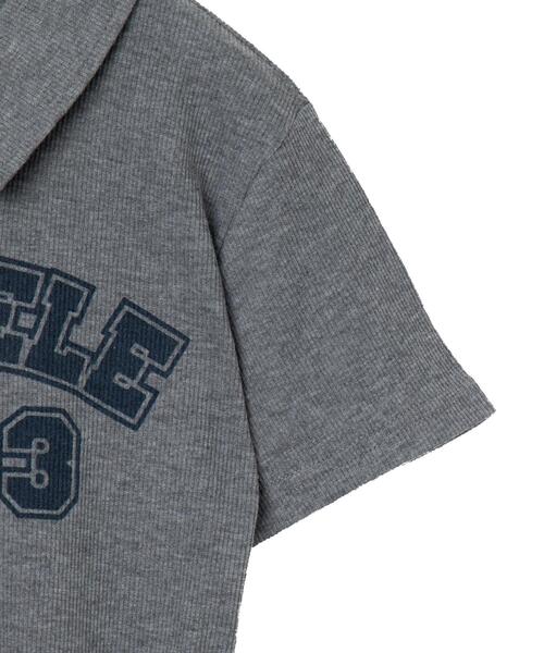 dispark(ディスパーク)の「DISPARK/WジップナンバリングロゴT(Tシャツ/カットソー・レディース・グレー・FREE)」の12枚目の写真