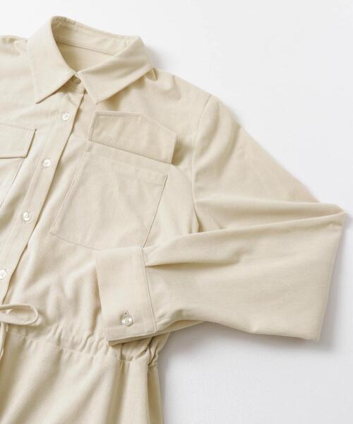 ITEMS URBANRESEARCH（アイテムズ アーバンリサーチ）の「ピケロングシャツワンピース（ワンピース・レディース・グレー系その他/ネイビー/モカ・FREE）」の8枚目の写真