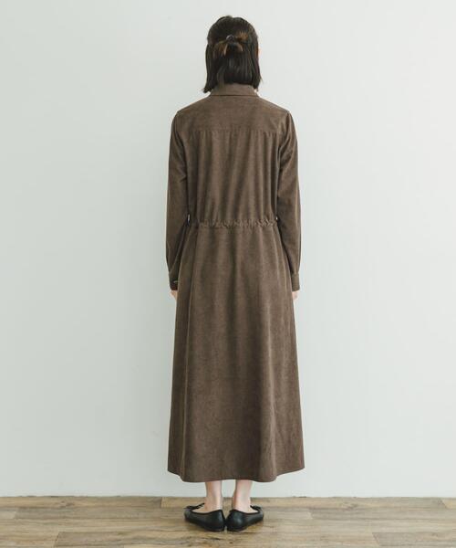 B498/22AW ARGUE フラッターロングシャツワンピース リネン ボリュームロングシャツワンピース | AKTE