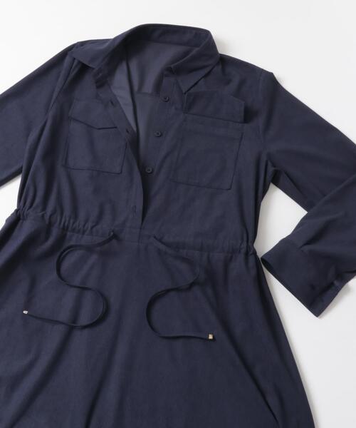 ITEMS URBANRESEARCH（アイテムズ アーバンリサーチ）の「ピケロングシャツワンピース（ワンピース・レディース・グレー系その他/ネイビー/モカ・FREE）」の21枚目の写真