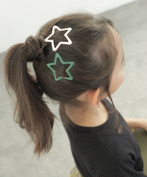 キッズ 星型ヘアクリップ5個SET ヘアピン（バレッタ/ヘアクリップ