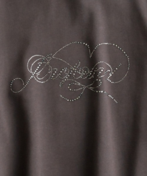 OLIVE des OLIVE（オリーブデオリーブ）の「きらきらビジュースウェット（Tシャツ/カットソー・レディース・チャコールグレー/オフホワイト/サックスブルー/ピンク・FREE）」の7枚目の写真