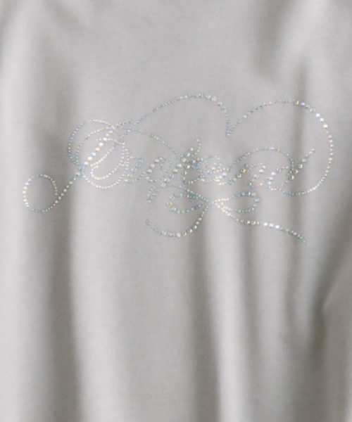 OLIVE des OLIVE（オリーブデオリーブ）の「きらきらビジュースウェット（Tシャツ/カットソー・レディース・チャコールグレー/オフホワイト/サックスブルー/ピンク・FREE）」の6枚目の写真