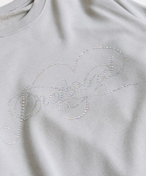 OLIVE des OLIVE（オリーブデオリーブ）の「きらきらビジュースウェット（Tシャツ/カットソー・レディース・チャコールグレー/オフホワイト/サックスブルー/ピンク・FREE）」の12枚目の写真