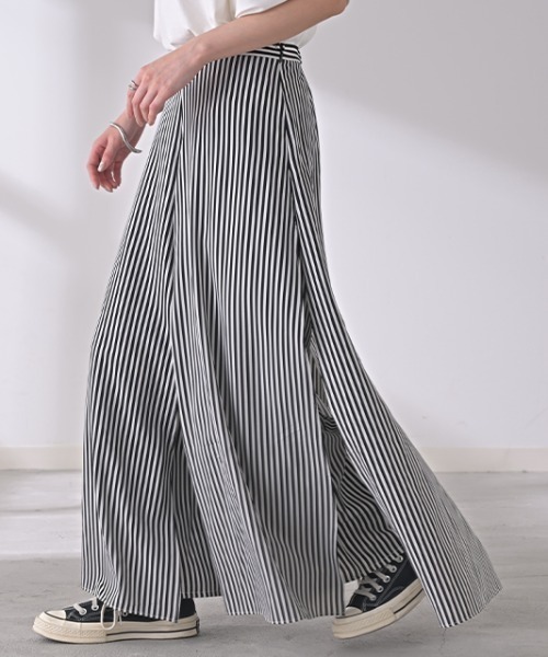 HUG.U(ハグユー)の「シフォンガウチョパンツ(その他パンツ・レディース・グレー系その他/ブラック系その他/マジェンタ/ブラック系その他2/グレー×ホワイト/グリーン系その他/ブルー系その他/ロイヤルブルー/ダークグレー/レッド系その他/ブラック×ホワイト・L/M/2XL/XL)」の20枚目の写真