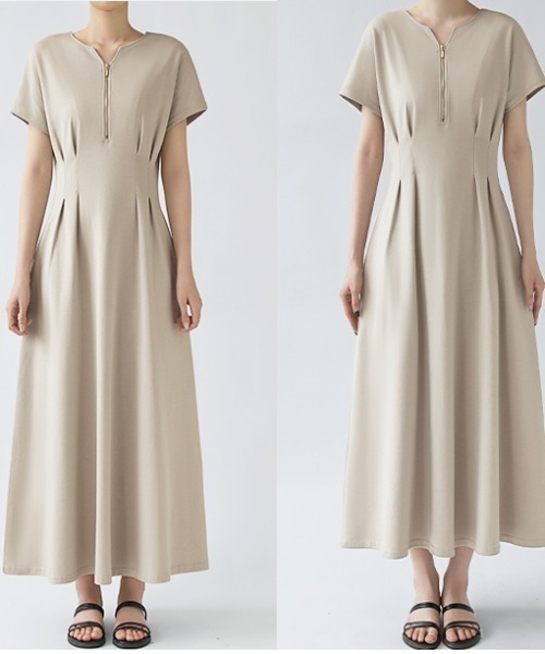 芽風 メフウ サークル 模様 2WAY バック タック ワンピース 芽風 メフウ サークル 模様 2WAY バック タック ワンピース