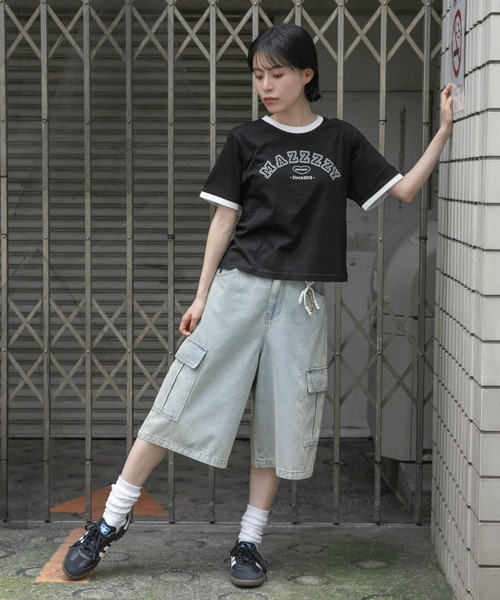 MAZZZZY(マジ―)の「MAZZZZY/カレッジロゴT(Tシャツ/カットソー・レディース・ホワイト/ブラック・FREE)」の12枚目の写真