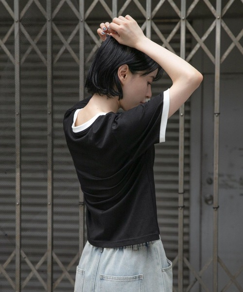 MAZZZZY(マジ―)の「MAZZZZY/カレッジロゴT(Tシャツ/カットソー・レディース・ホワイト/ブラック・FREE)」の17枚目の写真