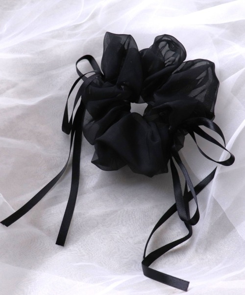 Three Four Time（ｽﾘｰﾌｫｰﾀｲﾑ）の「ダブルリボンシフォンシュシュ【結婚式/パーティ/フォーマル/デイリー】（シュシュ・レディース・ブラウン/ピンク/ブラック・FREE）」の16枚目の写真