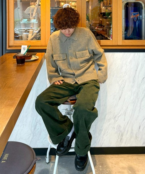 INTER FACTORY（インターファクトリー）の「りゅうせい - コーデュロイワイドパンツ  made in INTER FACTORY（その他パンツ・メンズ・ベージュ/ブラウン/グリーン・SMALL/MEDIUM/LARGE）」の5枚目の写真