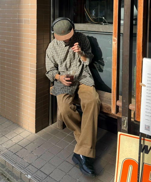 INTER FACTORY（インターファクトリー）の「りゅうせい - コーデュロイワイドパンツ  made in INTER FACTORY（その他パンツ・メンズ・ベージュ/ブラウン/グリーン・SMALL/MEDIUM/LARGE）」の18枚目の写真