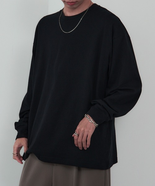 MAISON CLUB（メゾンクラブ）の「【MAISON CLUB】Over Size long sleeve Tee オーバーサイズロンTee（Tシャツ/カットソー・メンズ・ホワイト/ブラック・FREE）」の10枚目の写真